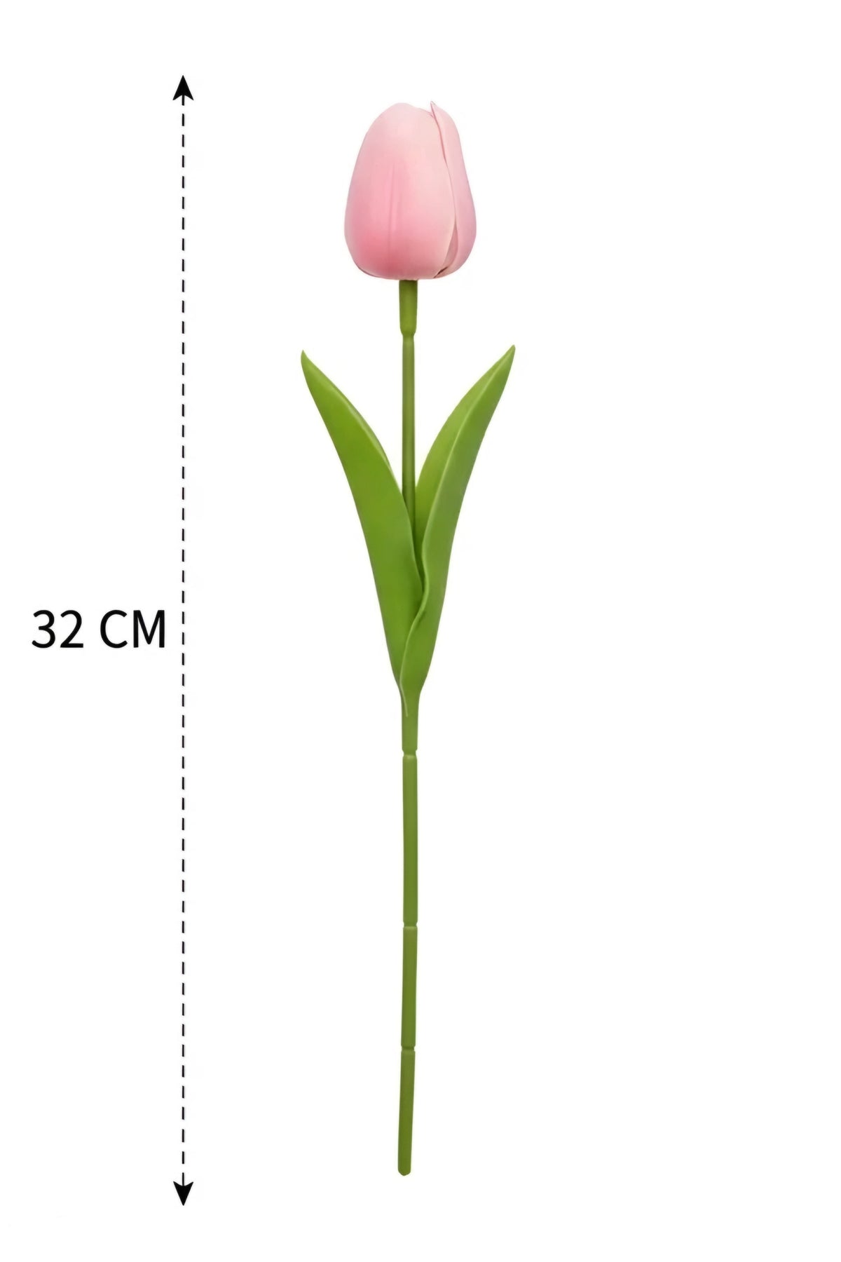 Real Touch Artificial Pink & White Shaded Tulip Flowers (Pack of 5