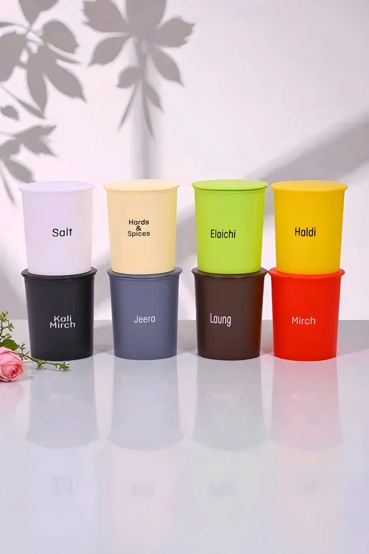 Colorful Airtight Kitchen Masala & Spice Storage Container Set