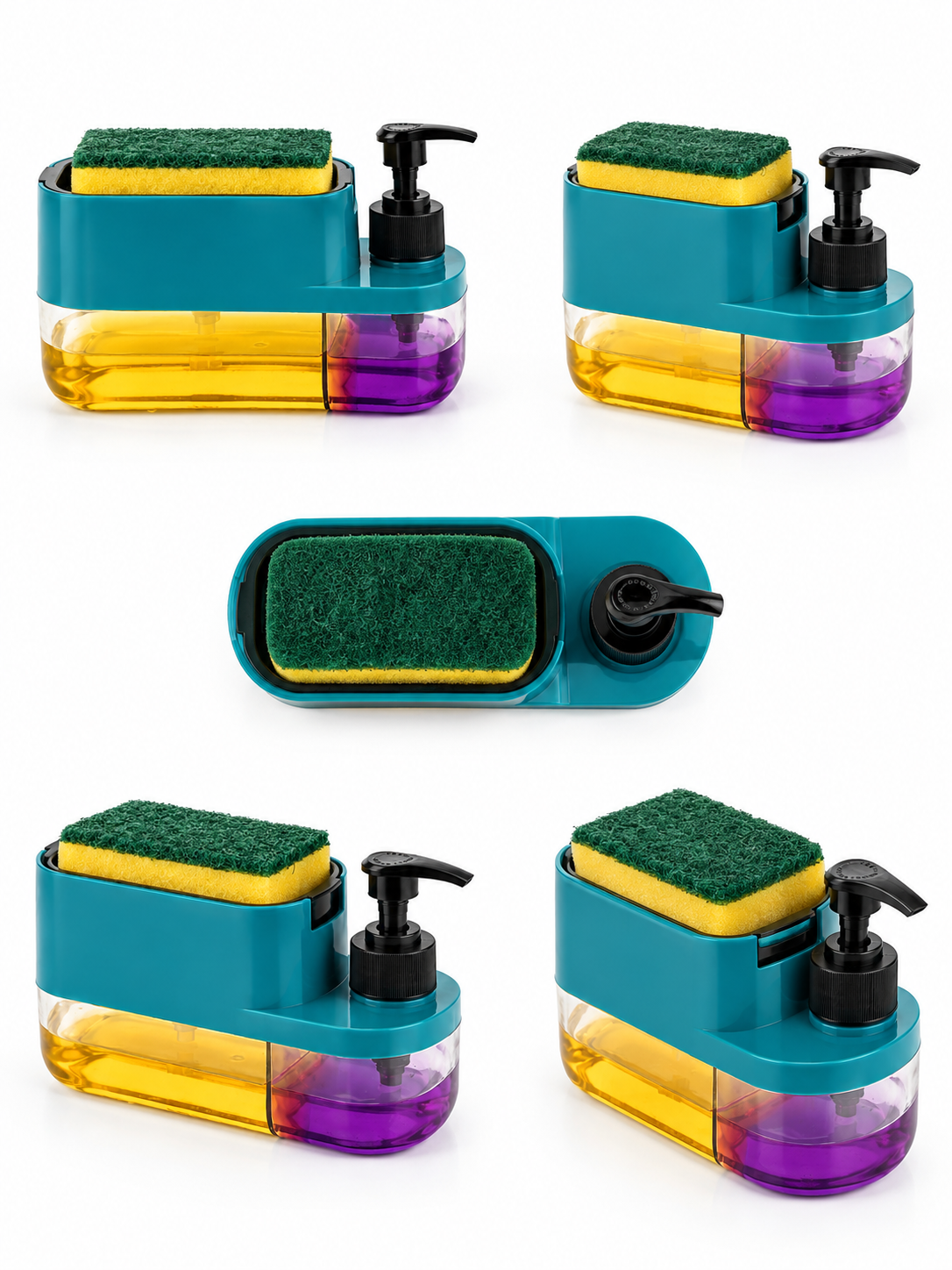 3-in-1 Dish Soap Dispenser & Sponge Caddy