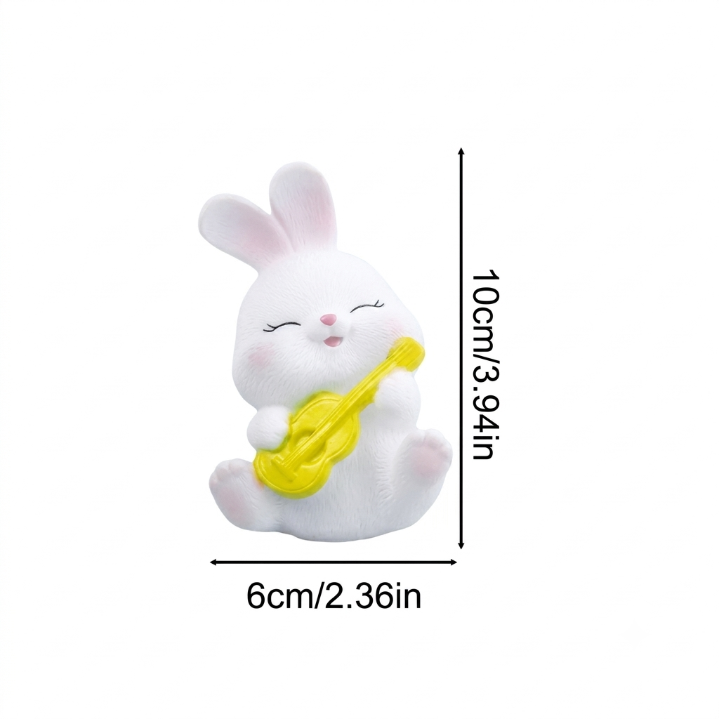 Cute Musical Bunny Night Lamp - Portable Battery Operated Bedside LED Light for Kids Bedroom & Aesthetic Home Decor
