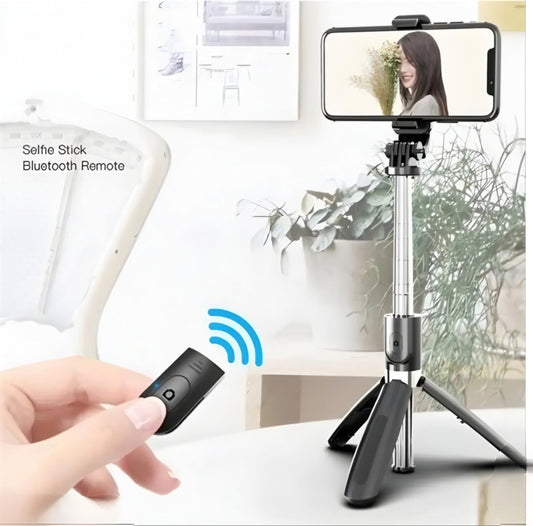 60cm Extendable 3-in-1 Selfie Stick Tripod Stand with Detachable Wireless Bluetooth Remote Shutter for Smartphones