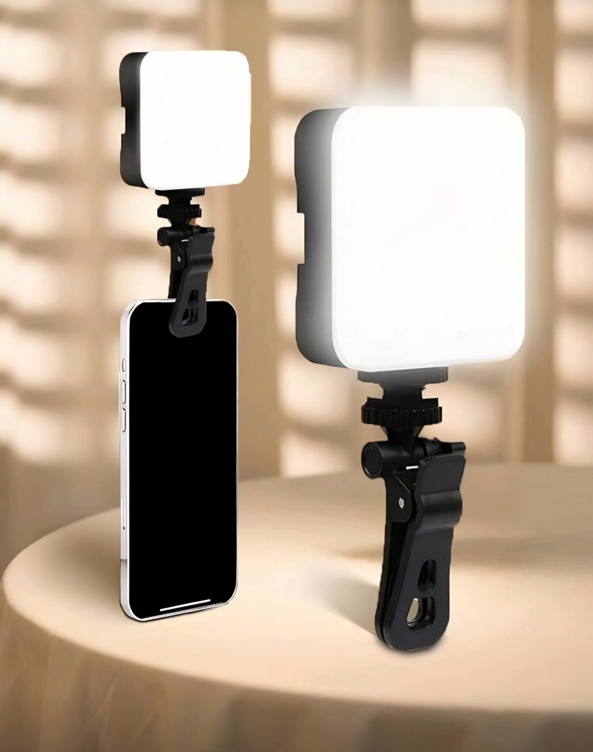 Portable Pocket RGB Video Light with Front & Back Phone Clip - Rechargeable Mini LED Fill Light for Vlog, Selfie, Reels & Video Call