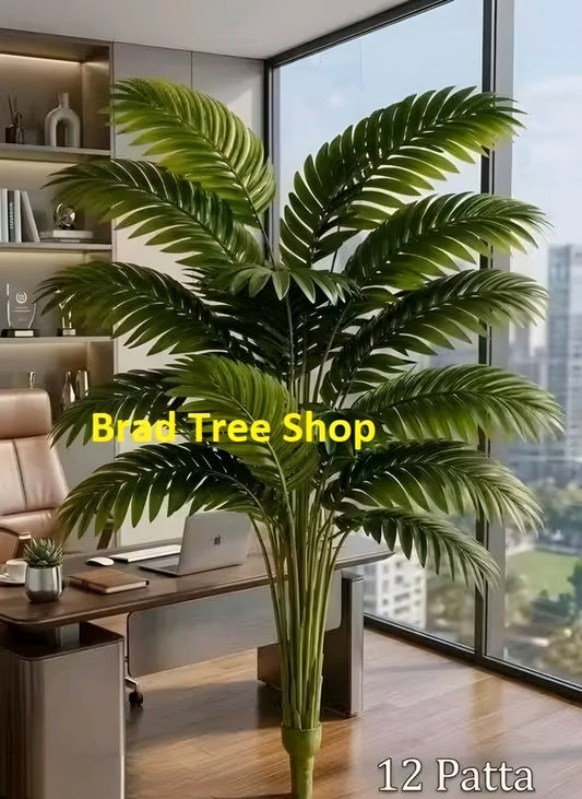 Tall 12-Leaf Artificial Tropical Palm Bush (Without Pot)