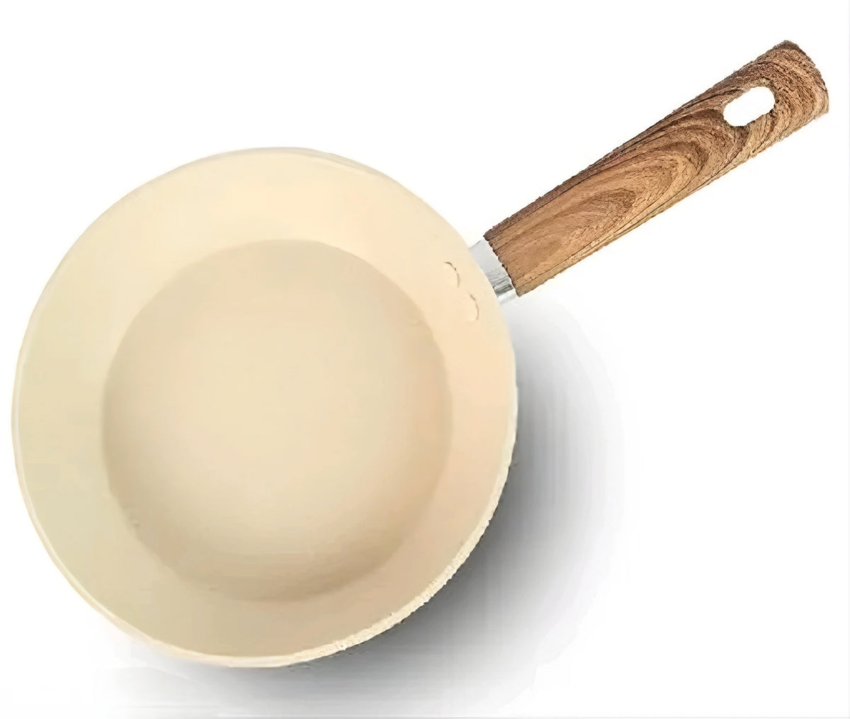 Non-Stick Granite Frying Pan with Wooden Grain Handle (20 cm)
