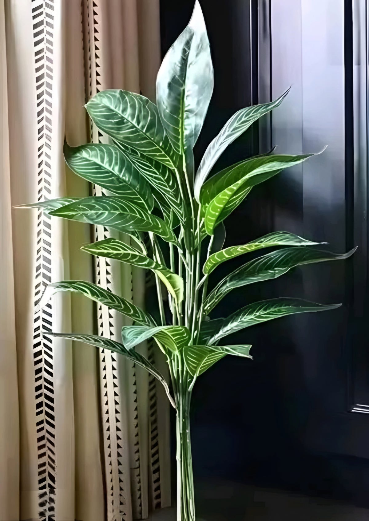 Realistic 26-Leaf Artificial Dieffenbachia Greenery Stem
