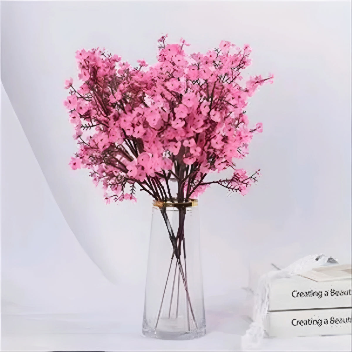 Artificial Pink Baby's Breath Flower Stems (Gypsophila Bunch)
