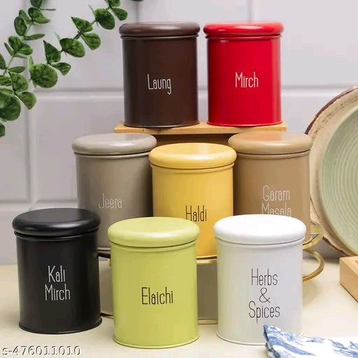 Premium Stainless Steel Airtight Spice Storage Containers (Set of 8)