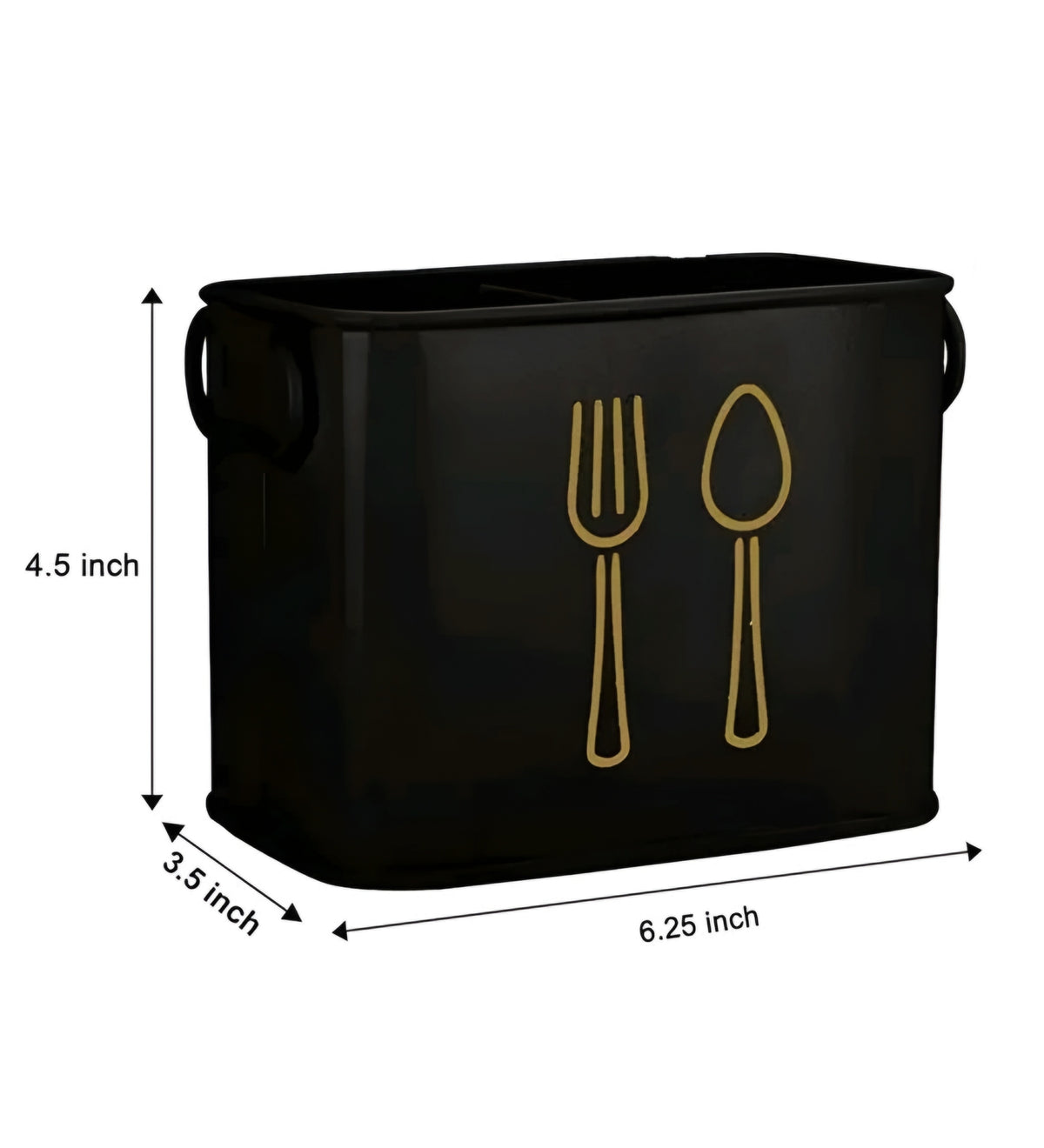 Modern black Metal Cutlery Holder & Spoon Stand
